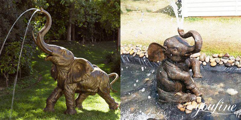 Large Bronze Elephant Statue Art Water Feature Factory Supplier 3