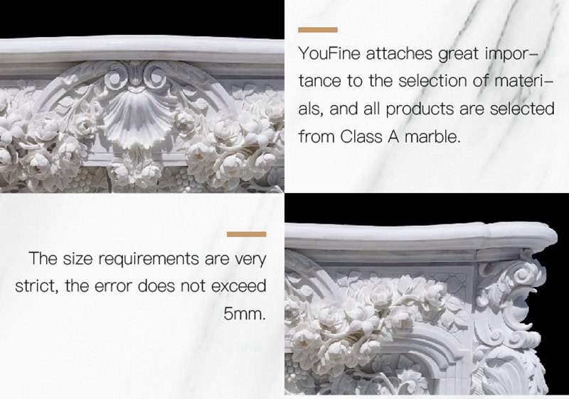 Large White Marble French Fireplace Mantel Home Decor for Sale 