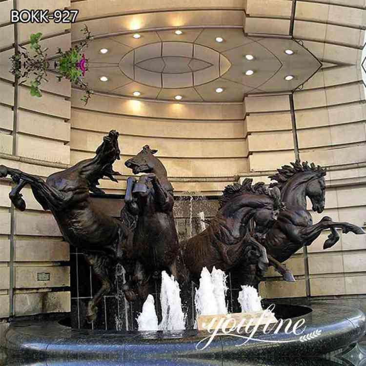 Life Size Antique Bronze Horse Fountain Outdoor Decor for Sale BOKK-927