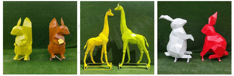 2.metal giraffe garden sculpture for sale-YouFine Sculpture