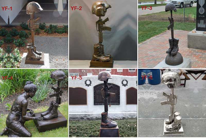 bronze fallen soldier battle cross statue for sale-YouFine sculpture