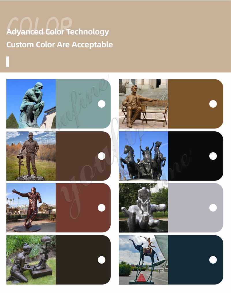 diverse colors for bronze sculptures-YouFine sculpture