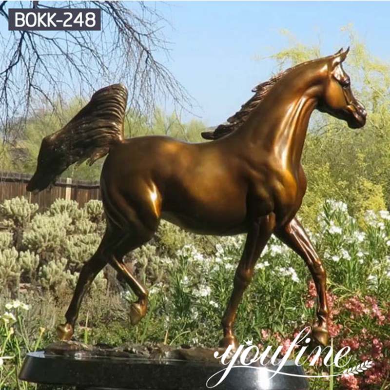 Life Size Bronze Realistic Horse Statue Garden Decor for Sale BOKK-248