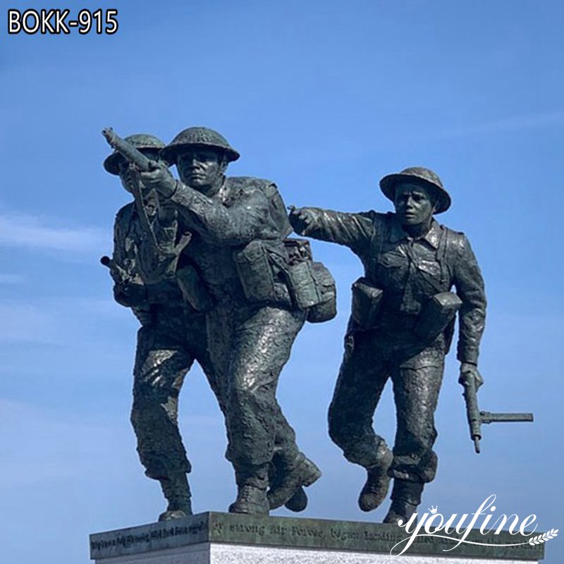 Life Size Bronze Military Statues Outdoor Decor for Sale BOKK-915