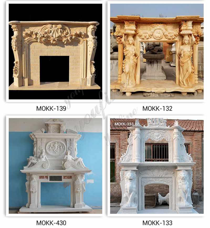 more choices of carved marble fireplace-YouFine sculpture