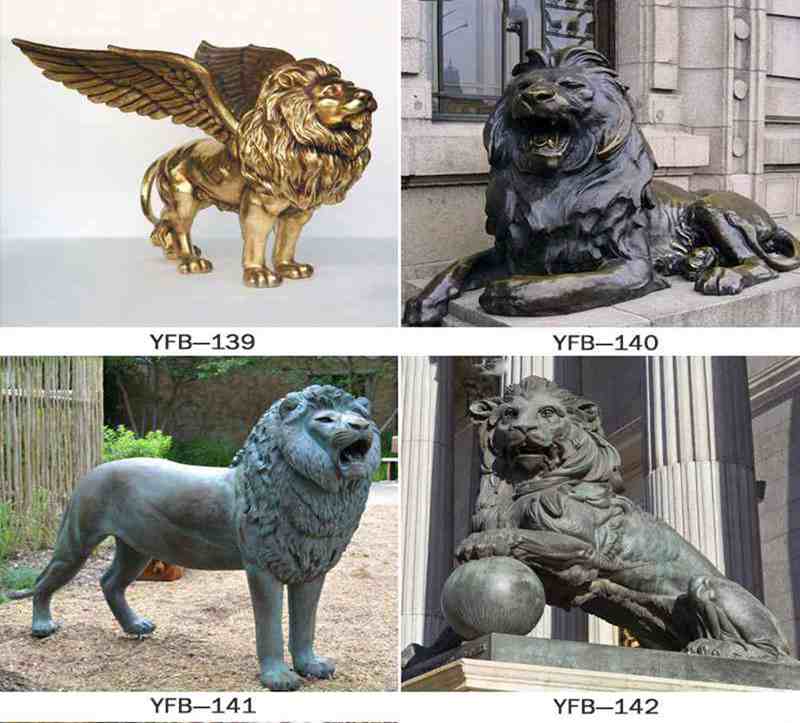 other types of bronze lion statues for sale-YouFine sculpture