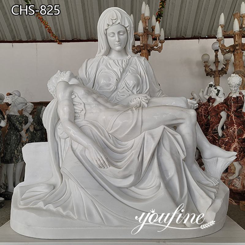 Large White Marble Pieta Sculpture Church Decor for Sale CHS-825
