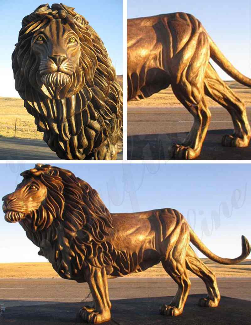 realistic image of bronze lion tarkov-YouFine sculpture