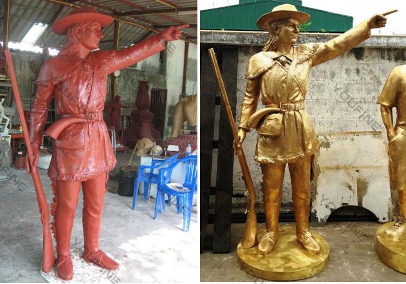 Vivid Clay Mold Making of army soldier statue-YouFine Sculpture