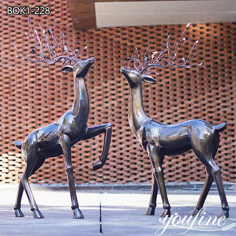 High-Quality Bronze Deer Statues Outdoor Decor for Sale BOK1-228