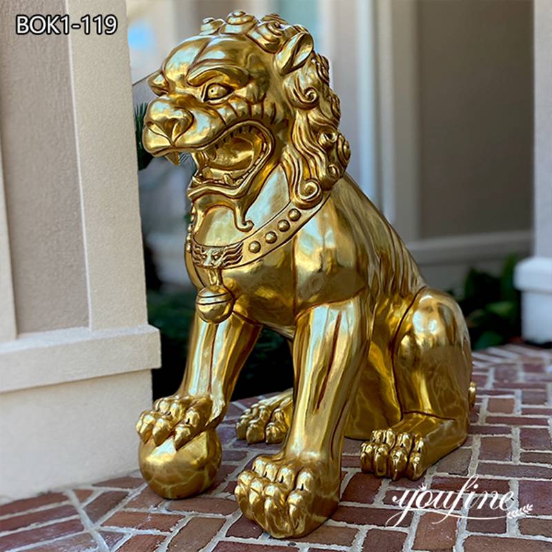 bronze lion statues for garden-YouFine Sculpture