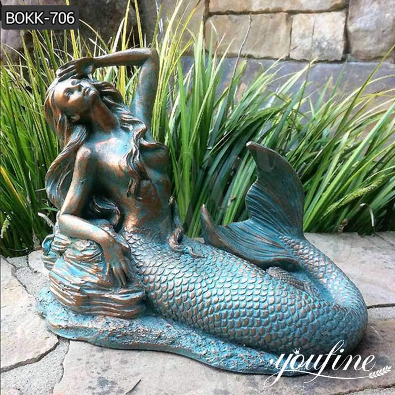 bronze mermaid statue for garden-YouFine Sculpture