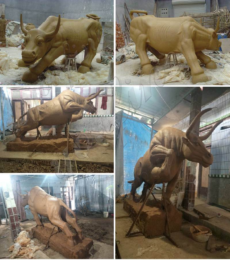 clay molds of bronze bull statue-YouFine Sculpture
