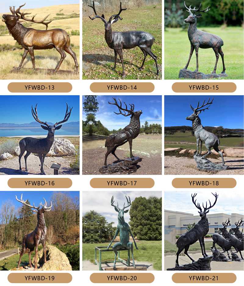 deer statues for outside-YouFine Sculpture
