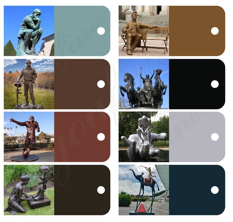 different color choices of antique bronze lion statue-YouFine Sculpture