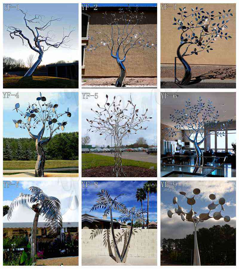 different types of large metal tree sculpture-YouFine Sculpture