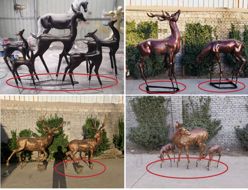 install method of bronze deer statues-YouFine Sculpture