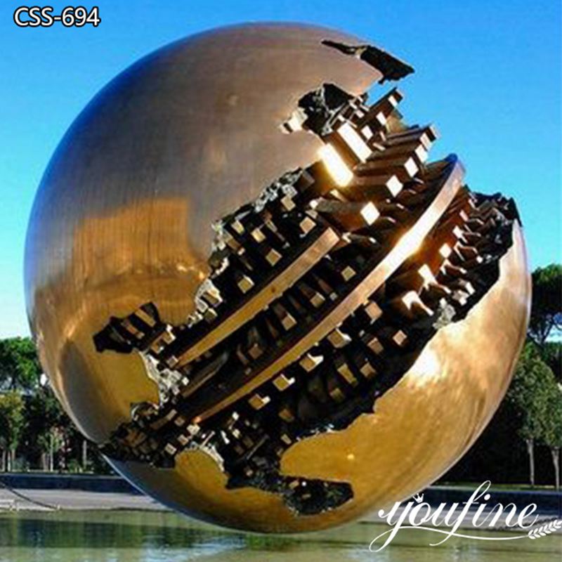 Large Metal Ball Sculpture Outdoor Decor for Sale CSS-694