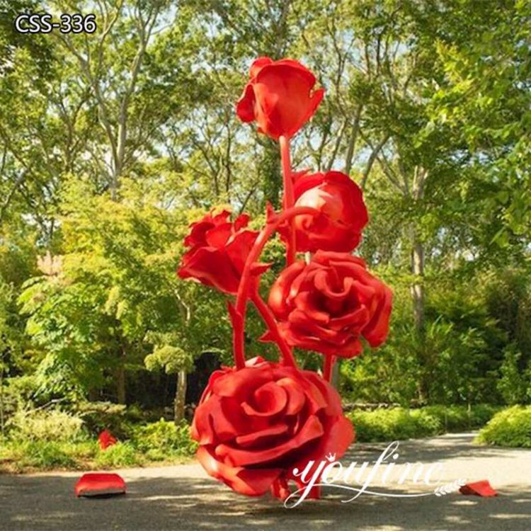 Large Metal Flower Sculpture Outdoor Decor for Sale CSS-336