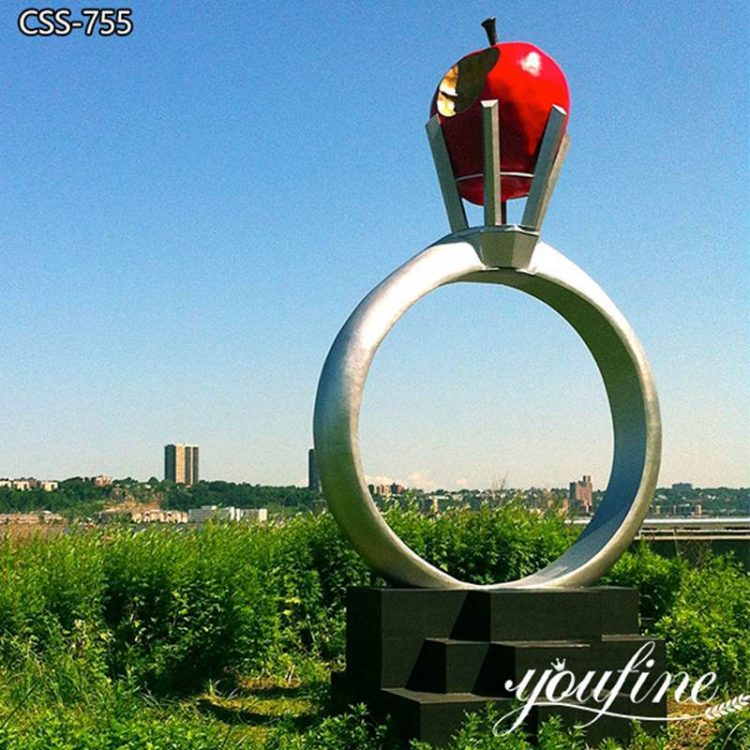 Large Metal Ring Sculptures Outdoor Decor for Sale CSS-755