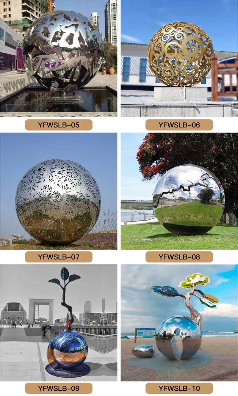 metal globe sculpture for sale-YouFine Sculpture