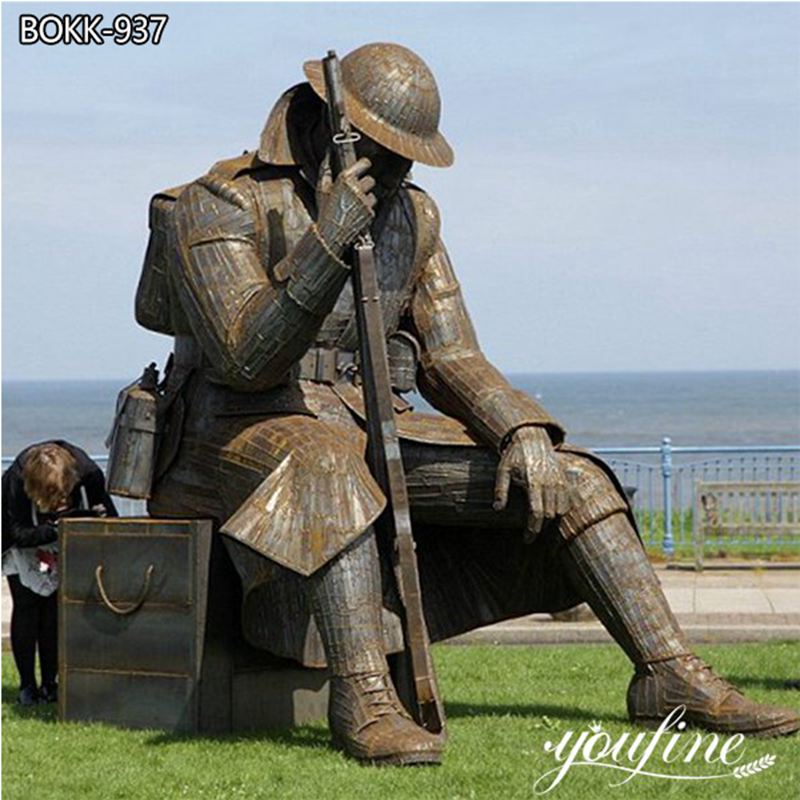 Lifelike Military Bronze Statue Outdoor Decor for Sale BOKK-937