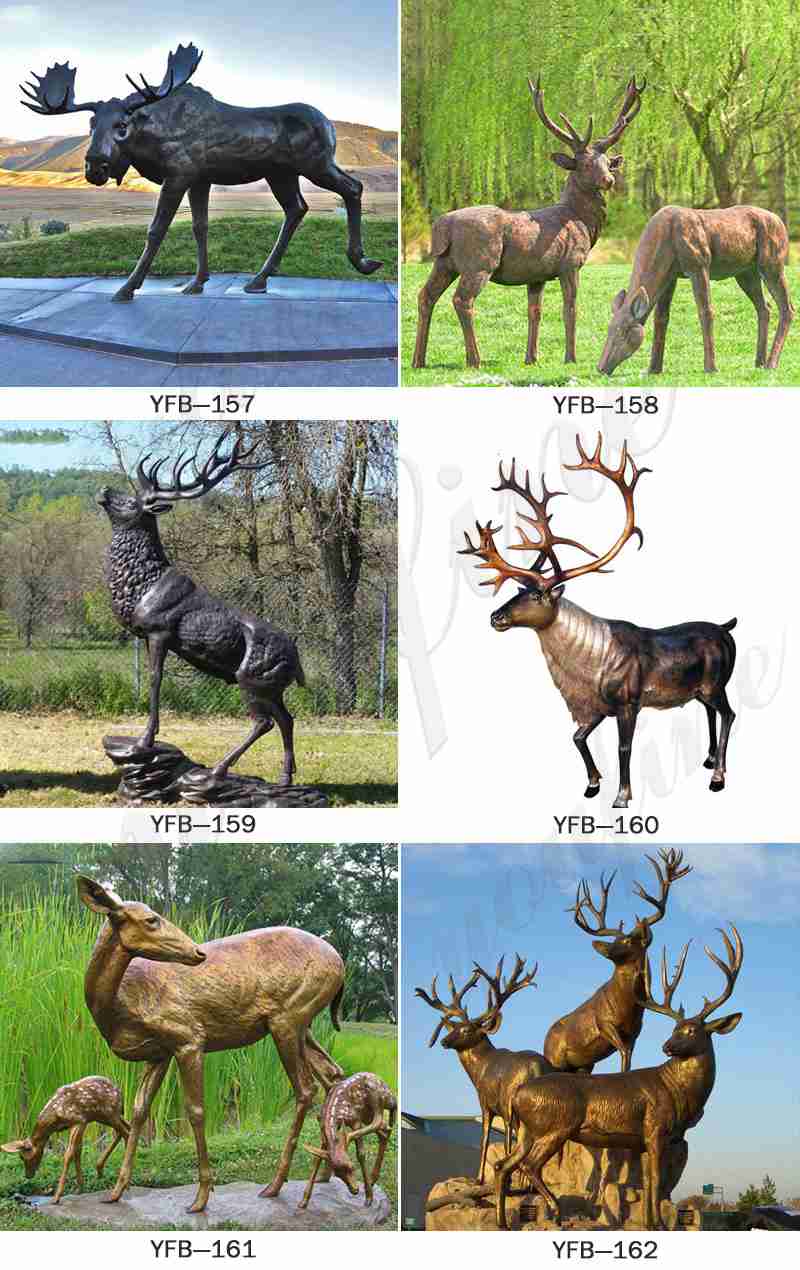 more types of life size deer statue-YouFine Sculpture