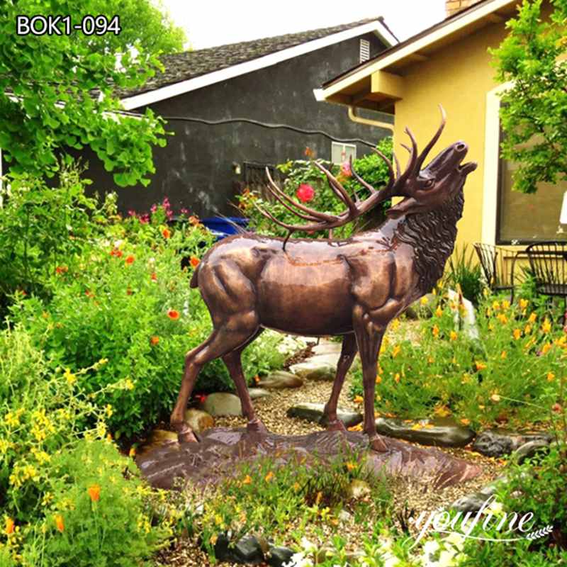 Life Size Bronze Deer statues Outdoor Decor for Sale BOK1-094
