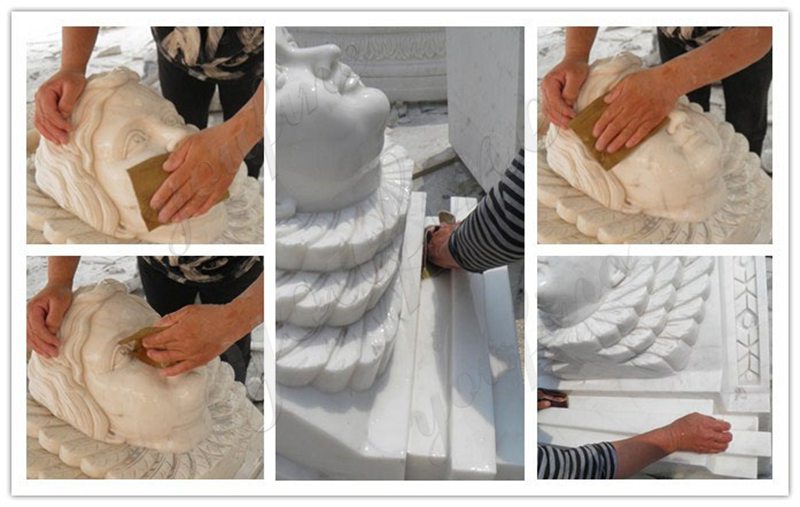 polishing by hand of veiled Virgin replica-YouFine Sculpture