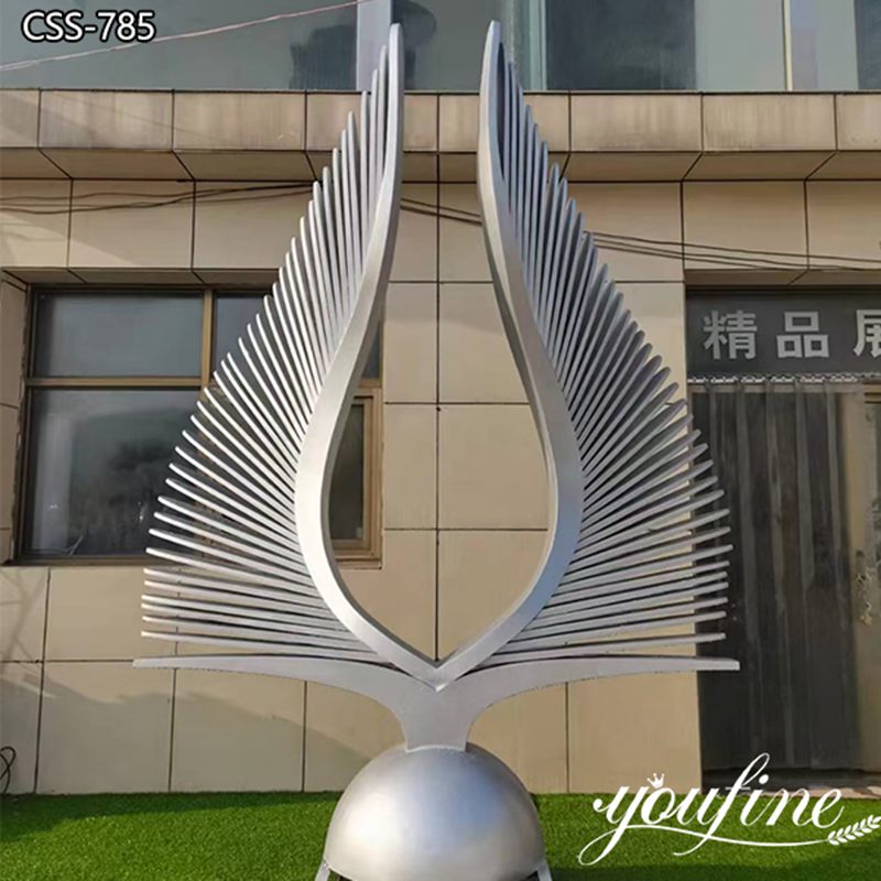 Modern Stainless Steel Abstract Sculpture Outdoor Decor for Sale CSS-785