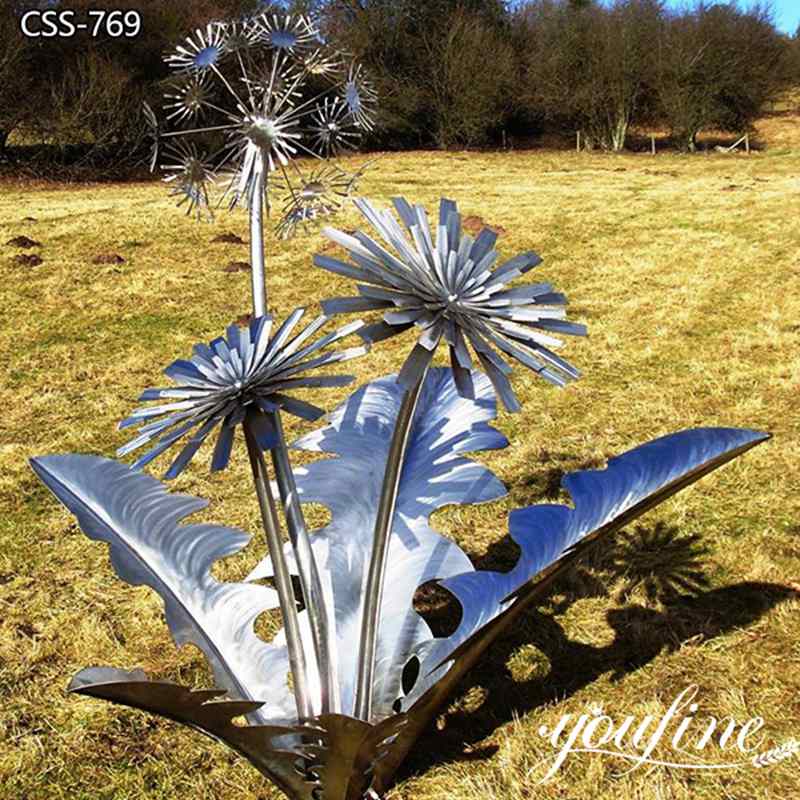 Beautiful Stainless Steel Dandelion Sculpture Outdoor Decor for Sale CSS-769