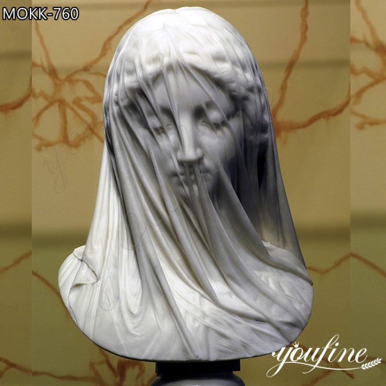 Beautiful Famous Veiled Virgin Replica Marble Sculpture for Sale MOKK-760