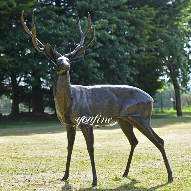 Bronze deer statue-YouFine Statue-02