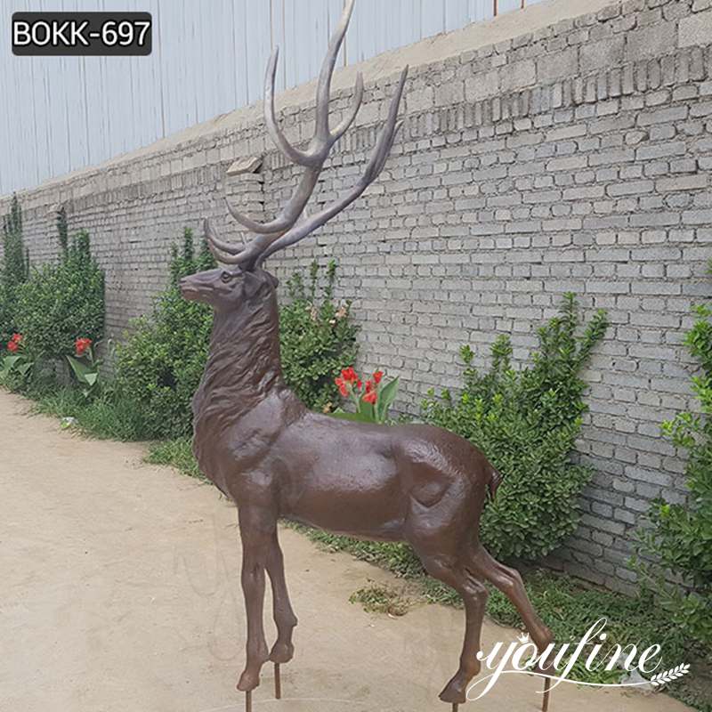 Life-size bronze stag statue-YouFine Art Sculpture