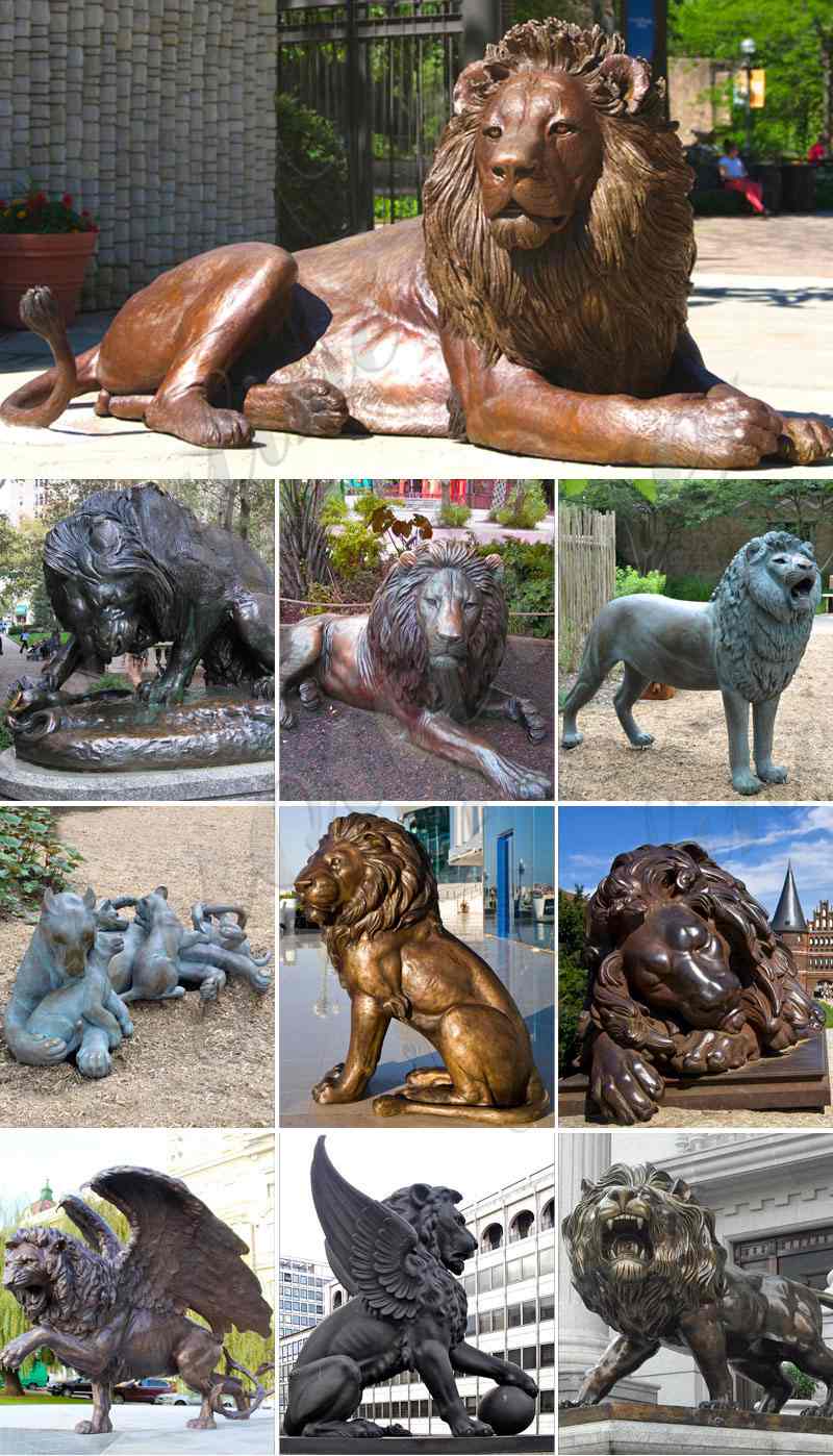 bronze lion statues for sale-YouFine Art Sculpture