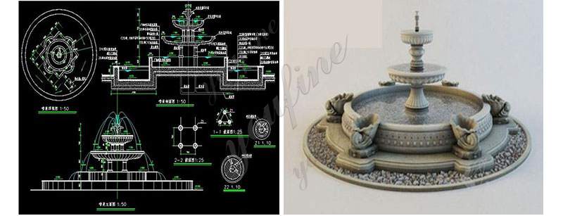 designs of marble fountain for garden-YouFine Sculpture