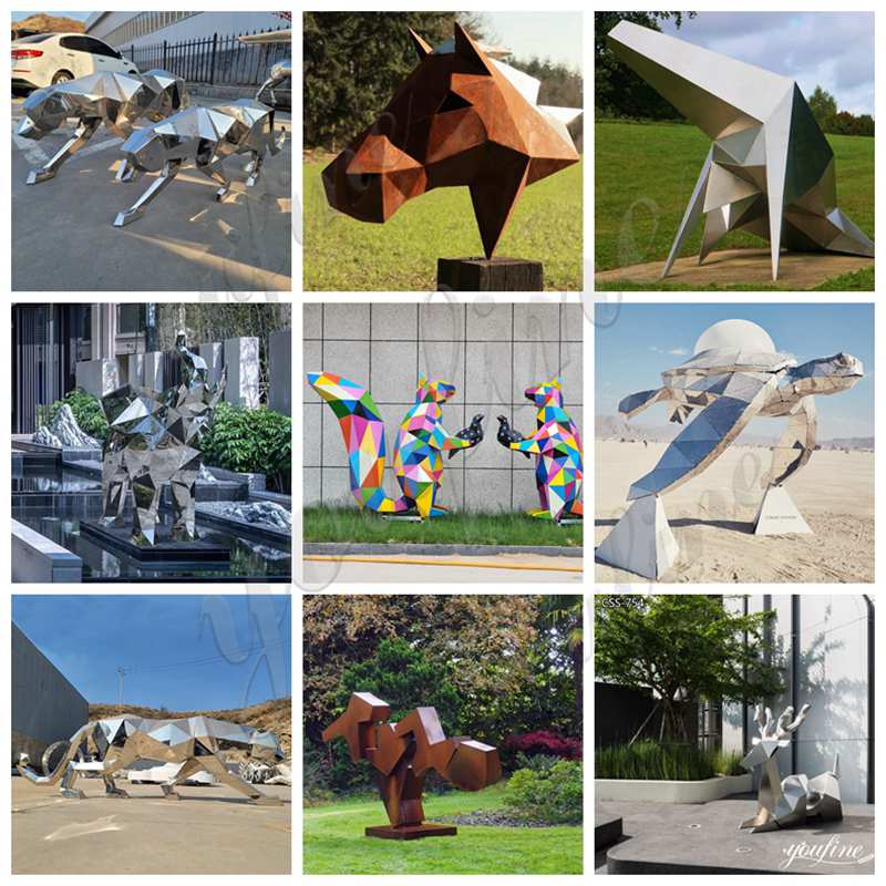 geometric animal sculptures-YouFine Sculpture