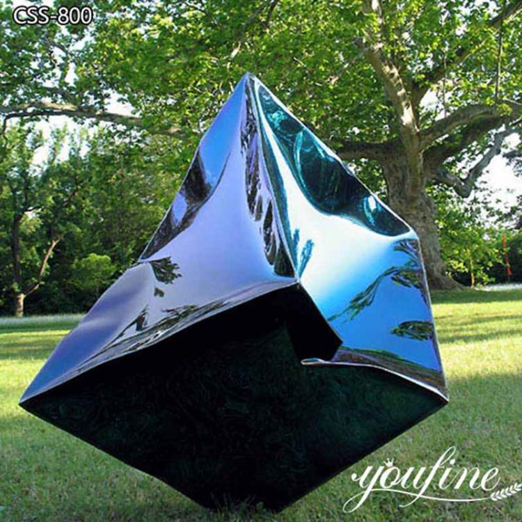 Abstract Cube Stainless Steel Garden Sculptures for Sale CSS-800