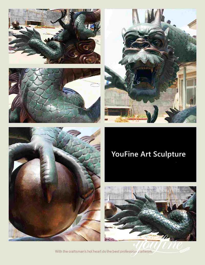 9. details of bronze Chinese dragon statue -YouFine Sculpture