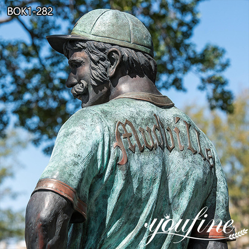 bronze baseball statue