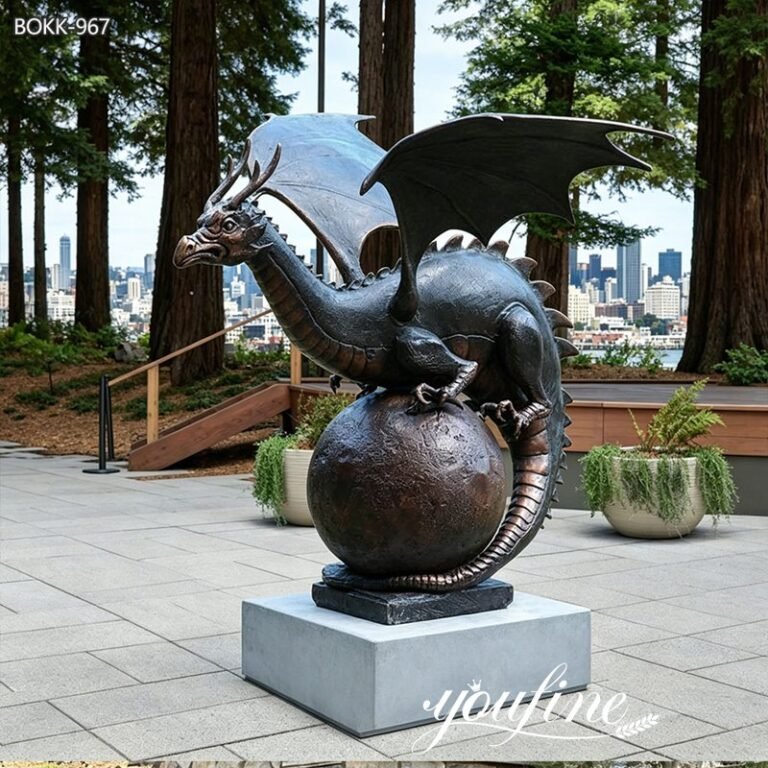 bronze dragon statue for park
