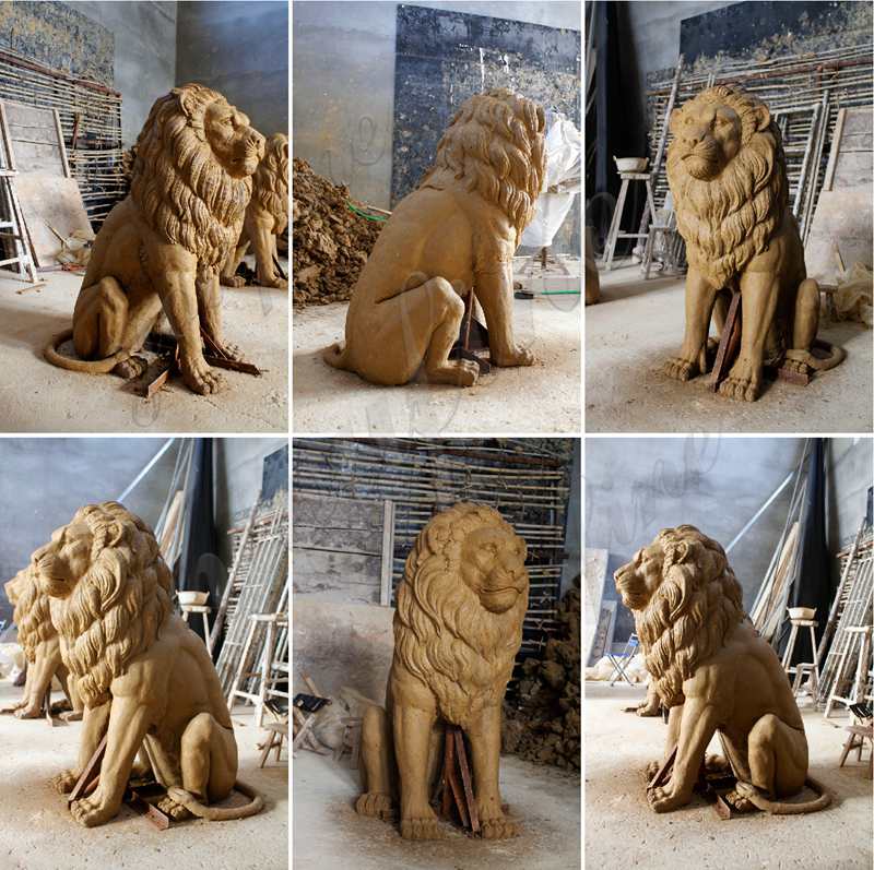 clay molds of bronze lion statues-YouFine Sculpture
