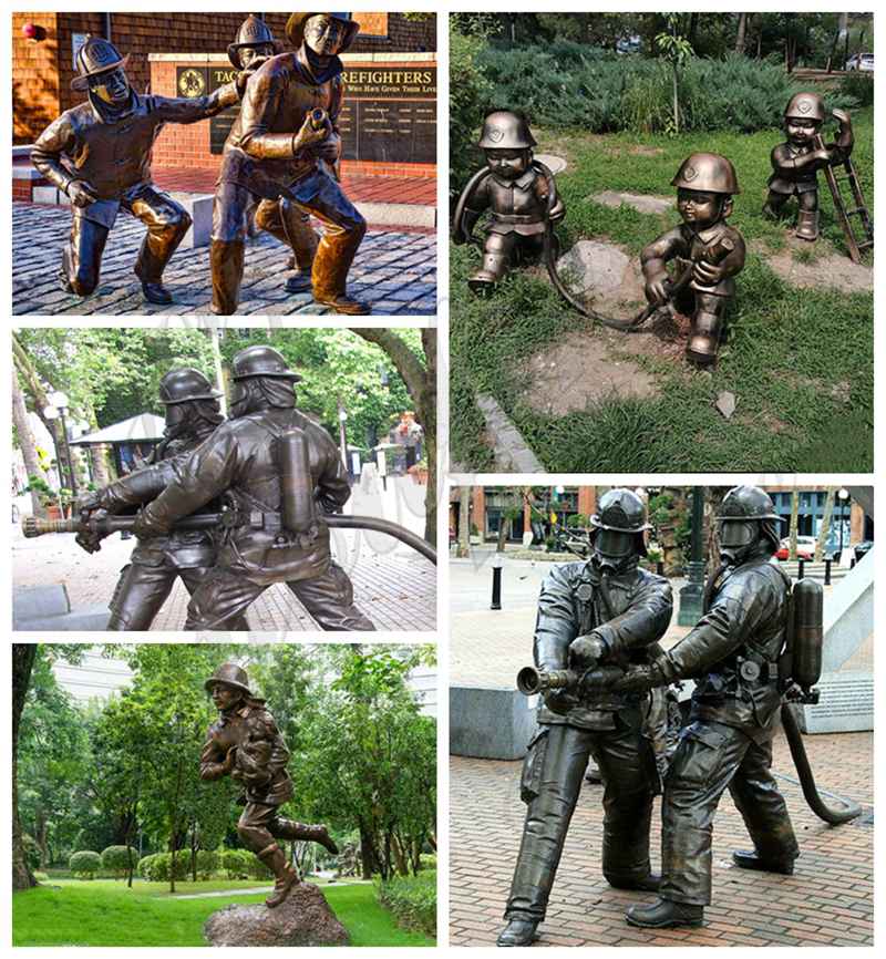 diverse firefighter statues for sale-YouFine Sculpture