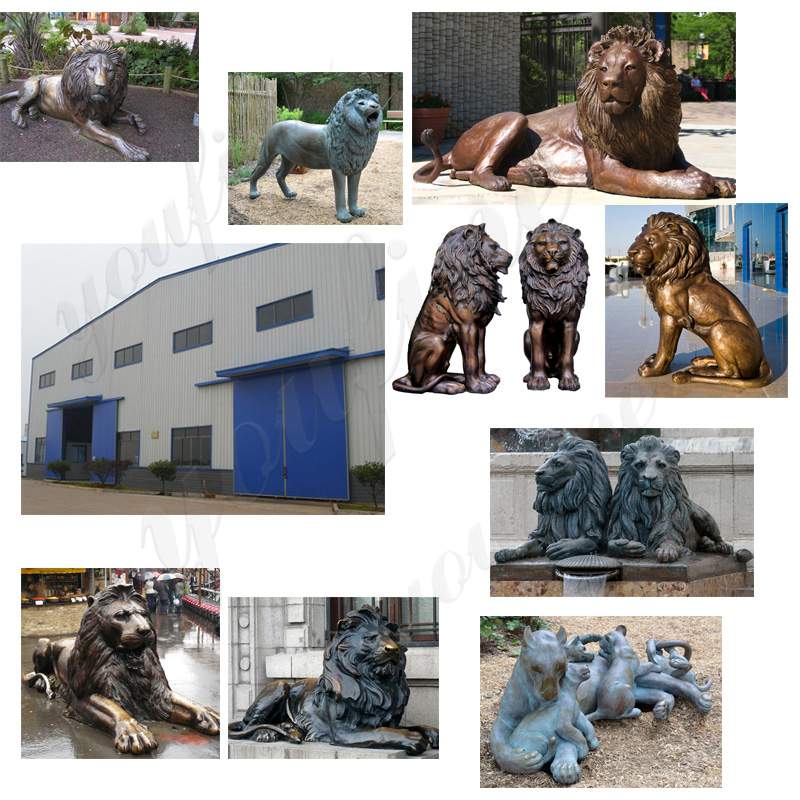 diverse-vintage-bronze-lion-statues-YouFine-Sculpture