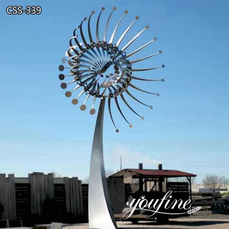 Large Stainless Steel Energy Wind Sculpture for Outdoors for