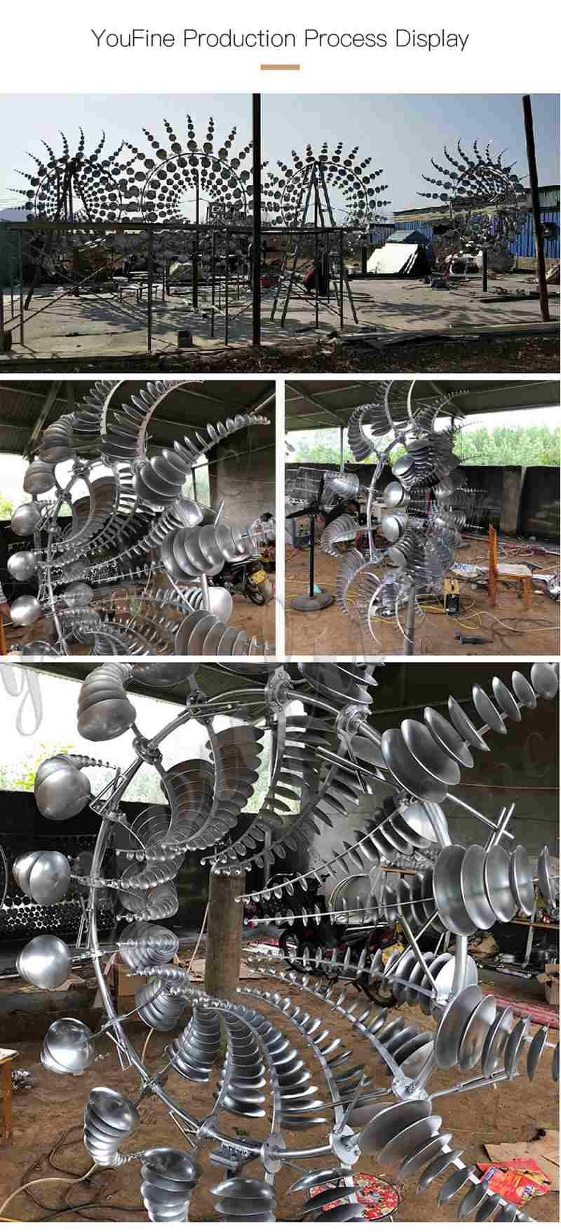 large kinetic wind sculpture-YouFine Sculpture