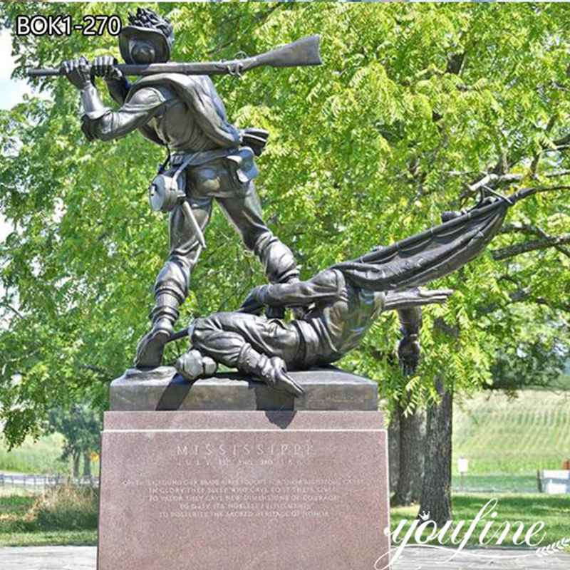 Bronze Military Memorial Statues Mississippi State Monument Replica for Sale BOK1-270