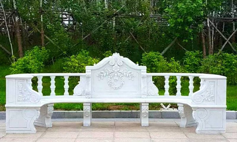 outdoor marble bench