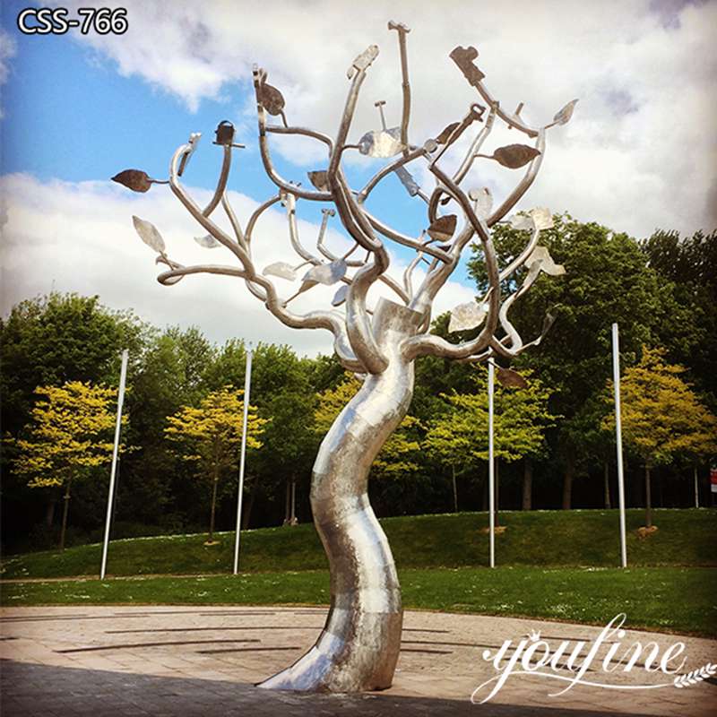 stainless steel tree sculpture-YouFine Sculpture