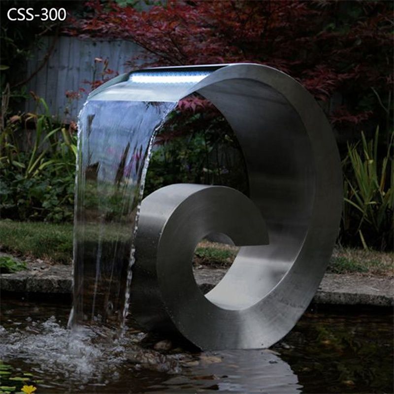 3.2.stainless steel outdoor water fountains-YouFine Sculpture